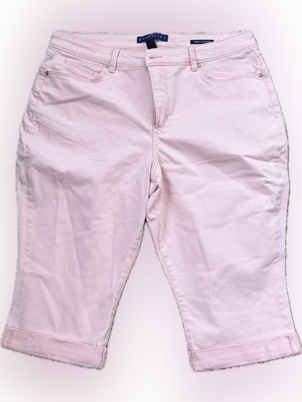 Bandolino Light Pink Cropped Capri Jeans (Lisbeth Skimmer)